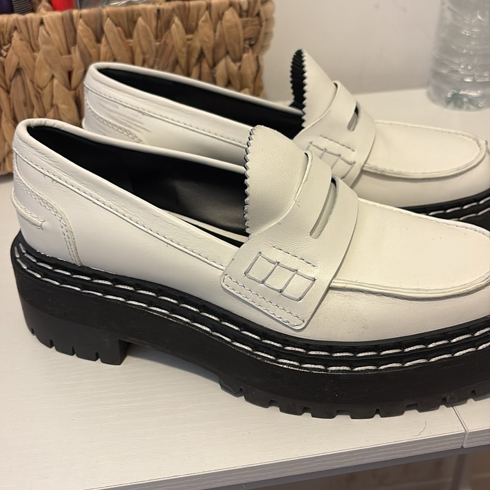 Proenza Schouler White and Black Platform Loafers - Picture 6 of 7